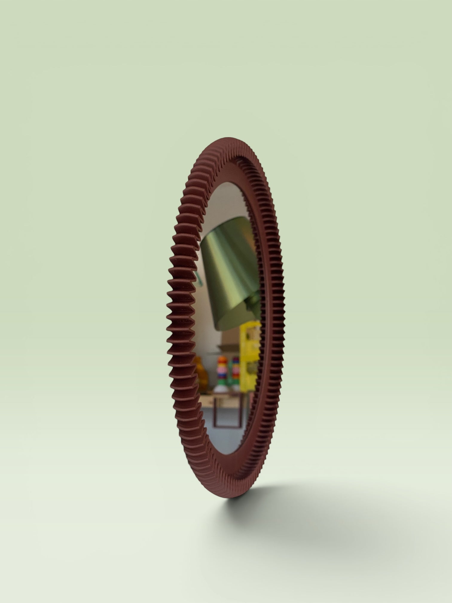 Zig-Zag Round Wall Mirror
