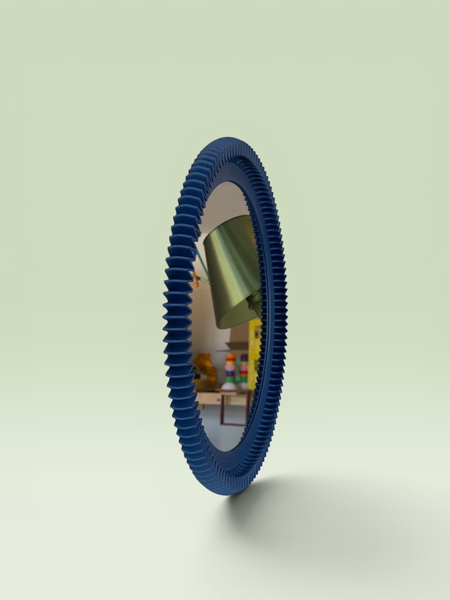 Zig-Zag Round Wall Mirror